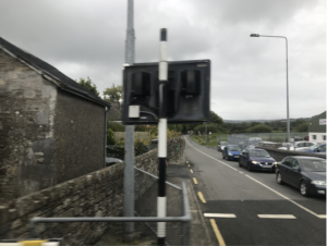 One of the many train crossings in the Irish countryside en route to Killarney