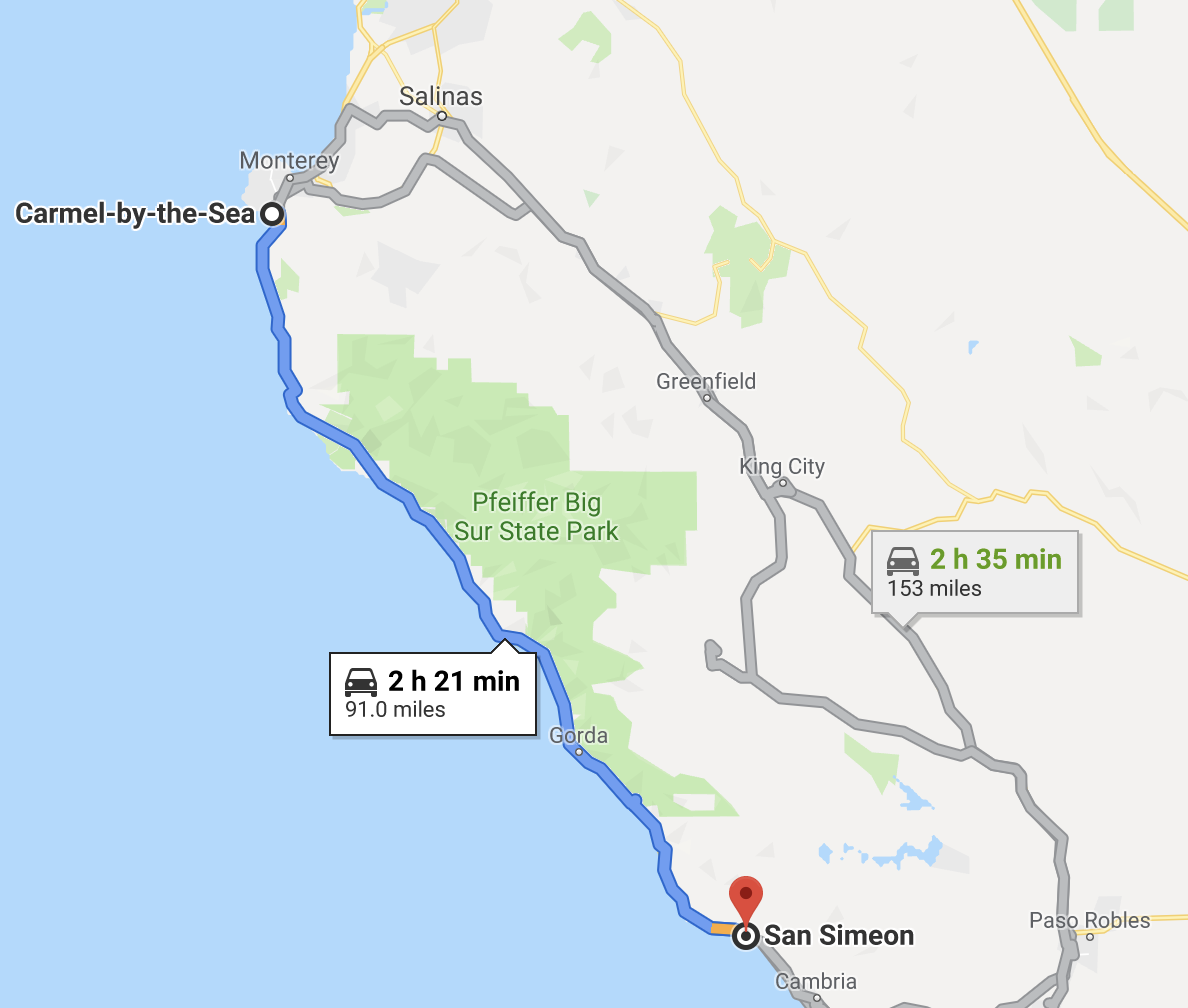 Iconic Drives San Simeon to Big Sur CancerRoadTrip